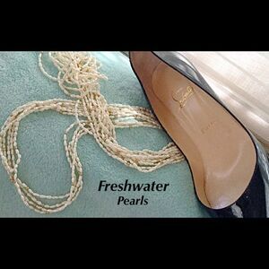 Vintage KJL Seed Freshwater Pearl Necklace with 14K Beads